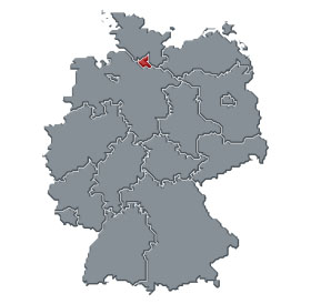 hamburg in der deutschlandkarte