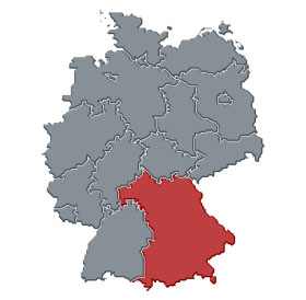bayern in der deutschlandkarte