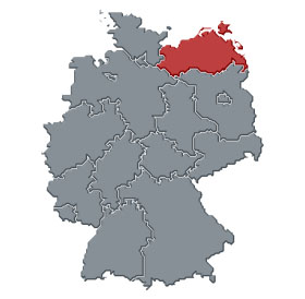 mecklenburg-vorpommern in der deutschlandkarte