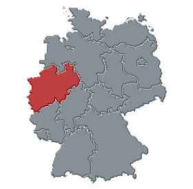 nordrhein-westfalen in der deutschlandkarte