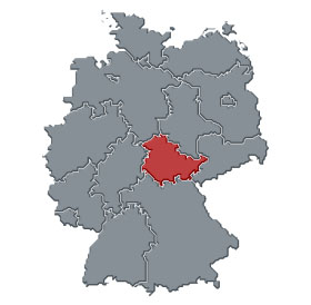 thüringen in der deutschlandkarte